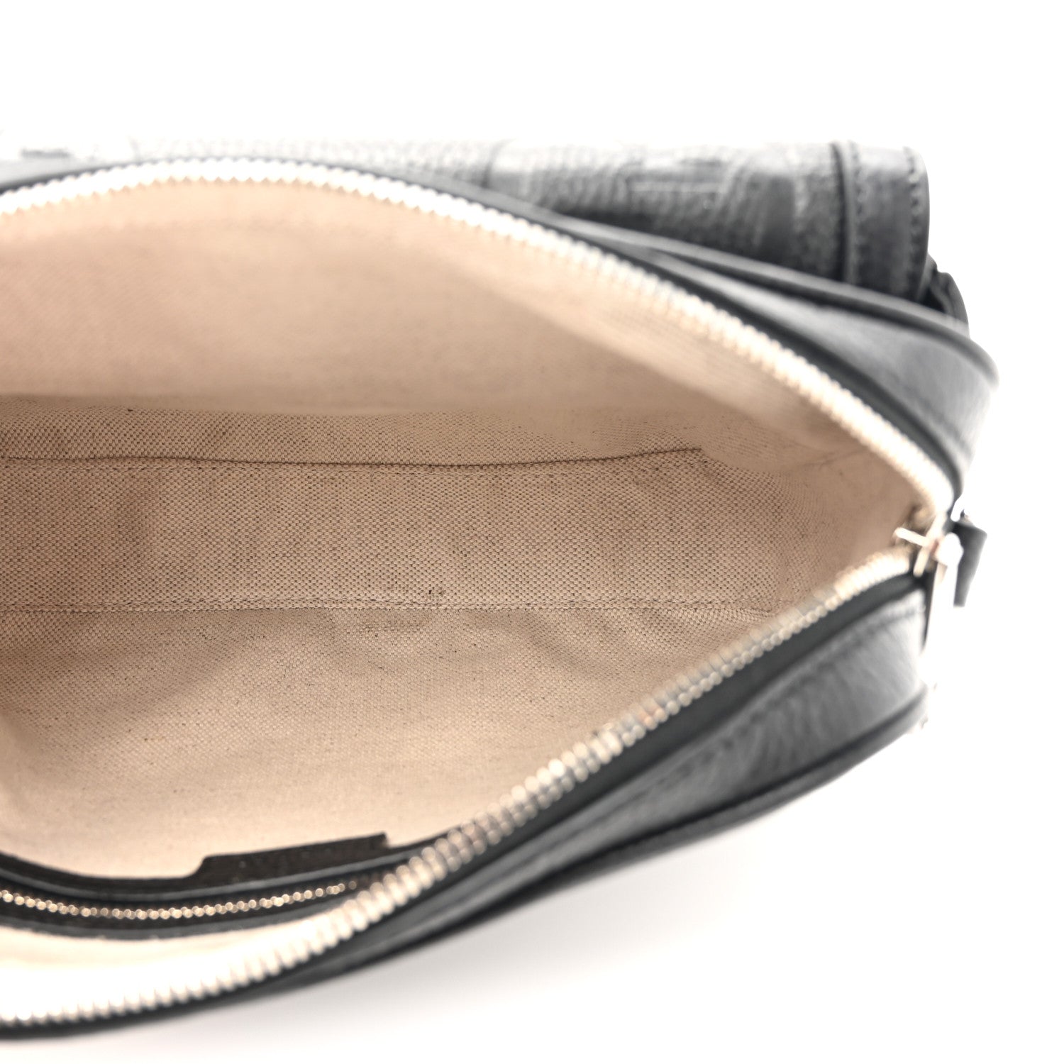Gucci Piuma Calfskin Jumbo GG Embossed Small Messenger Bag Black 5 of 13