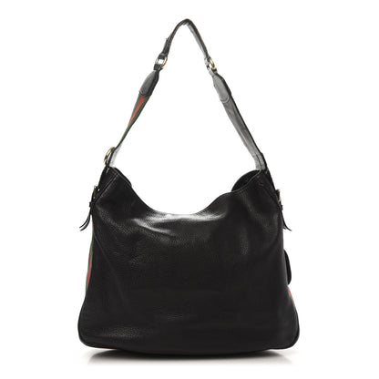 Gucci Pebbled Calfskin Medium Heritage Shoulder Bag Black 1 of 17