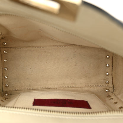 Valentino Garavani Vitello Mini Rockstud Double Handle Tote Ivory 5 of 16