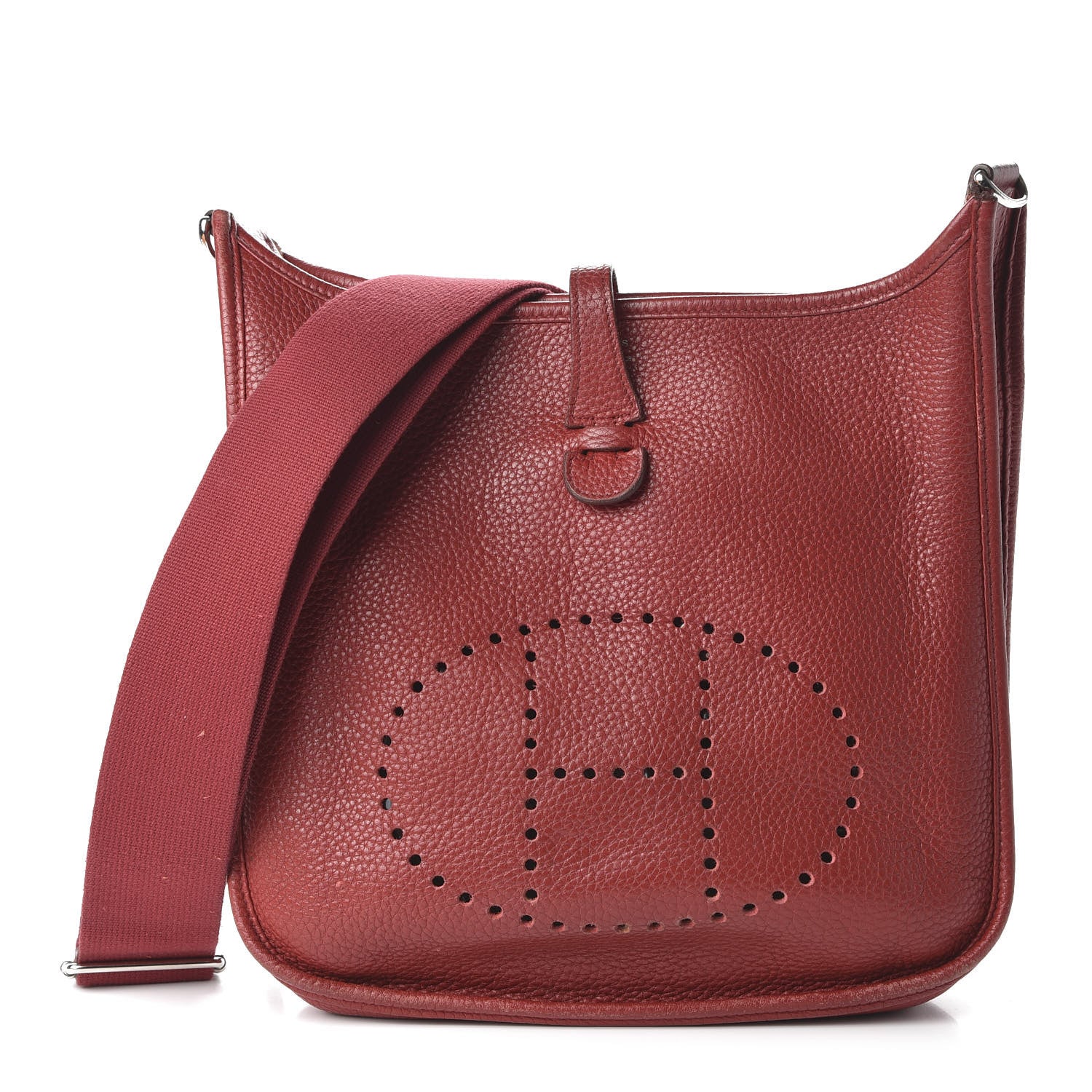 Hermes Taurillon Clemence Evelyne III PM Rouge Vif 1 of 10