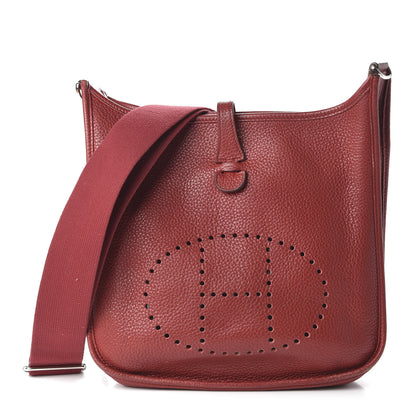 Hermes Taurillon Clemence Evelyne III PM Rouge Vif 1 of 10