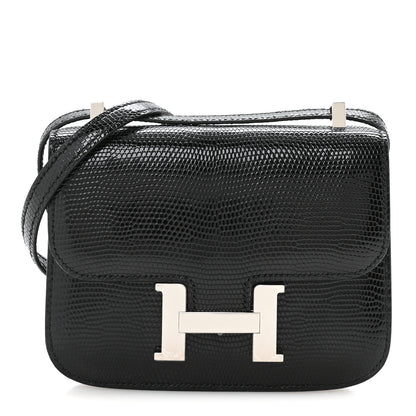 Hermes Lizard Niloticus Micro Constance 14 Black 1 of 11