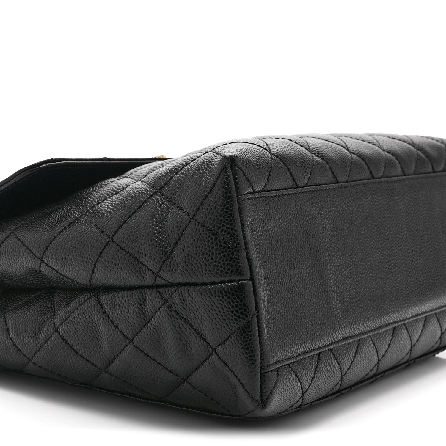 Chanel Caviar Quilted Jumbo Kelly Flap Black 9 of 10