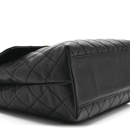 Chanel Caviar Quilted Jumbo Kelly Flap Black 9 of 10
