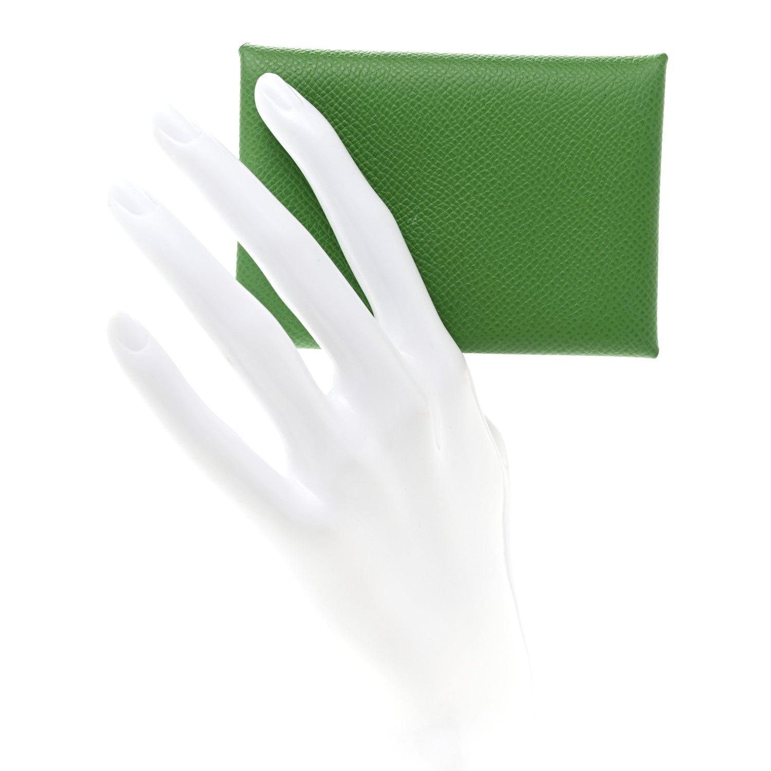 Hermes Epsom Calvi Duo Card Case Vert Yucca 2 of 9