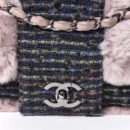 Chanel Rabbit Fur Tweed Lizard Small Fantasy Flap Lilac 10 of 10