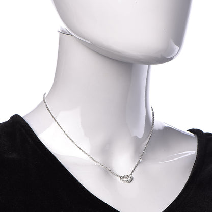 Cartier 18K White Gold Diamond Small Hearts and Symbols Pendant Necklace 2 of 6