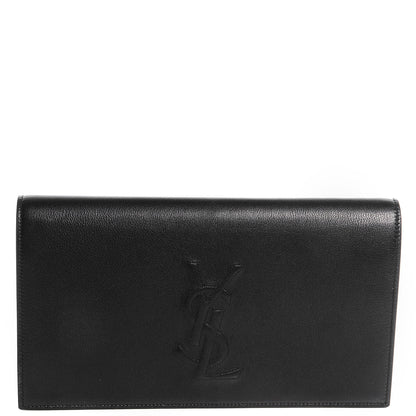 Saint Laurent Goatskin Monogram Large Belle De Jour Clutch Black 1 of 7