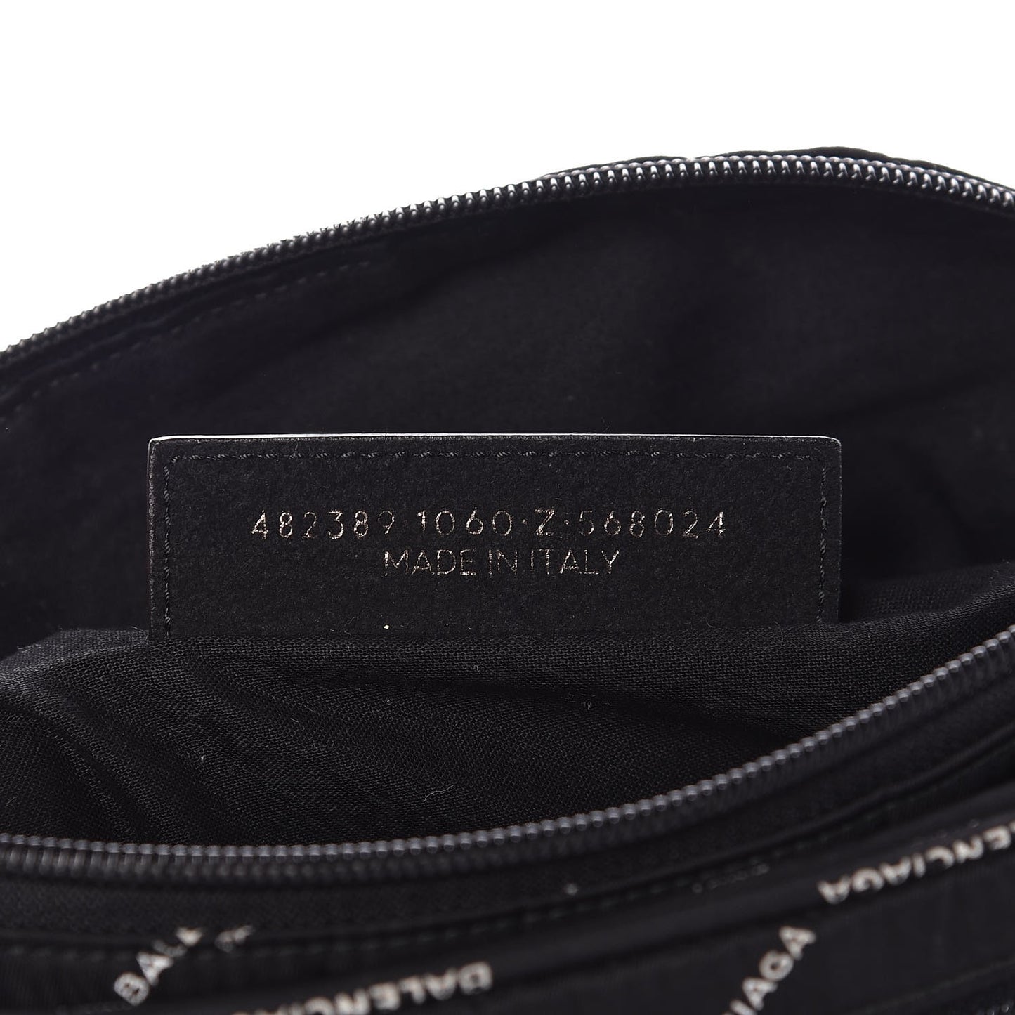 Twill Nylon Allover Logo Explorer Beltpack Black White