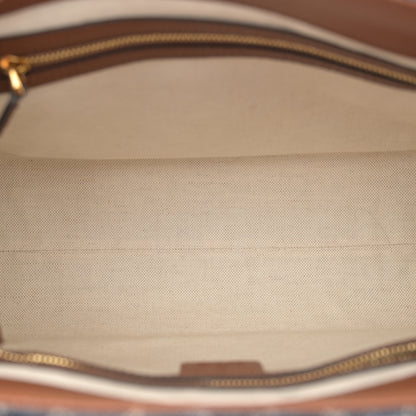 Gucci New Denim GG Monogram Dollar Calfskin Medium Jackie 1961 Tote Blue Tea Cuir Epilog 5 of 11