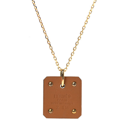 Hermes Gold Plated Swift As De Coeur Necklace Black 4 of 6