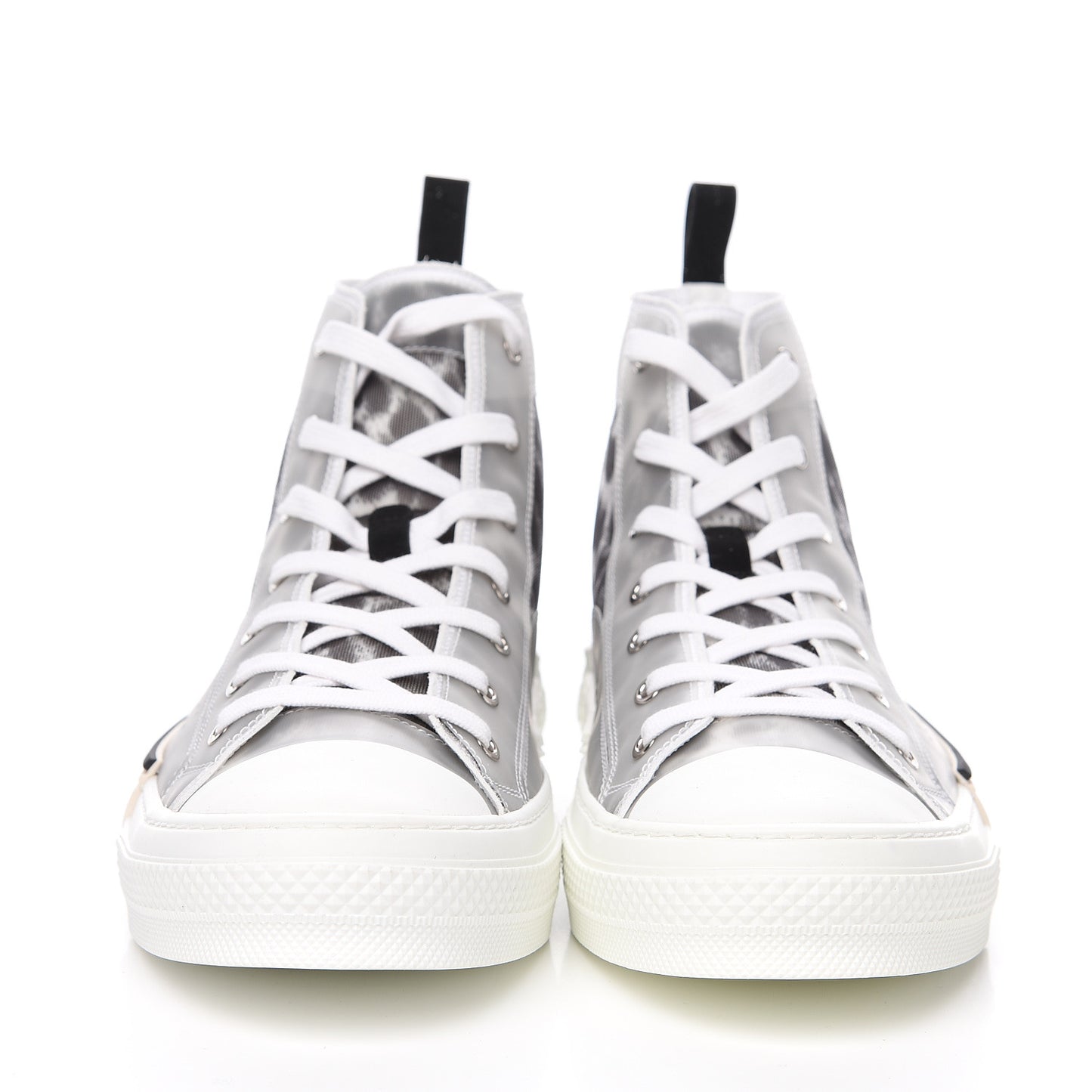 Canvas Leopard Print Mens B23 High Top Sneakers 46 White