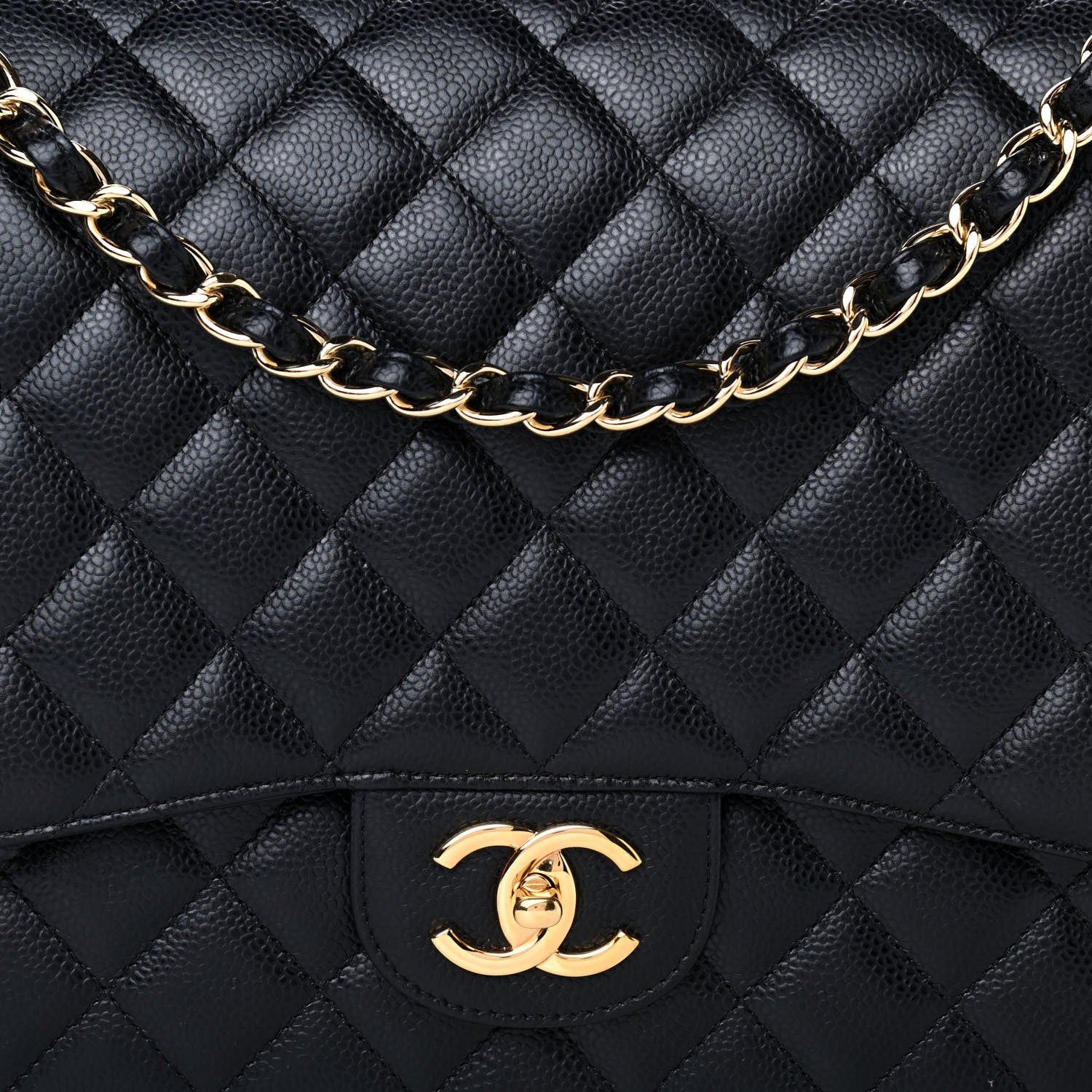 Chanel Caviar Quilted Maxi Double Flap Black 7 of 12