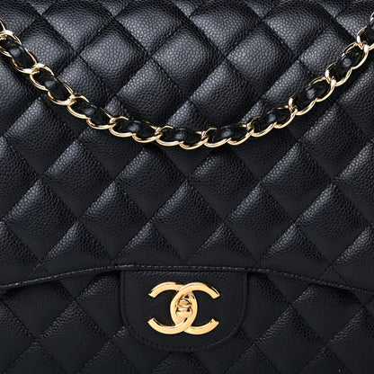 Chanel Caviar Quilted Maxi Double Flap Black 7 of 12