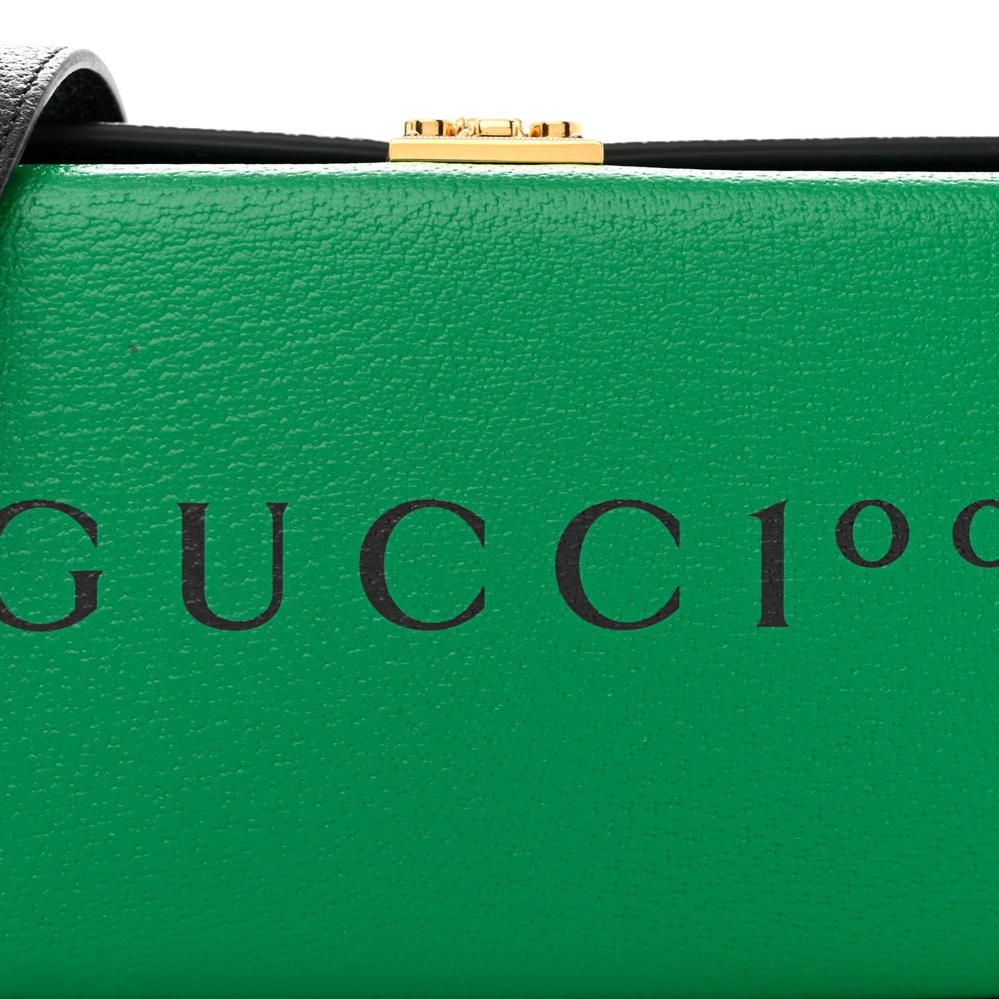 Grained Calfskin Gucci 100 Mini Bag Green