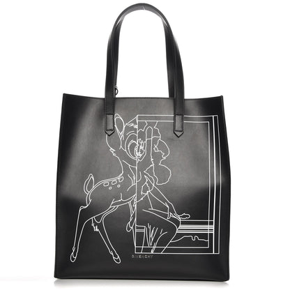 Givenchy Calfskin Bambi Print Medium Stargate Shopper Tote Black 1 of 9