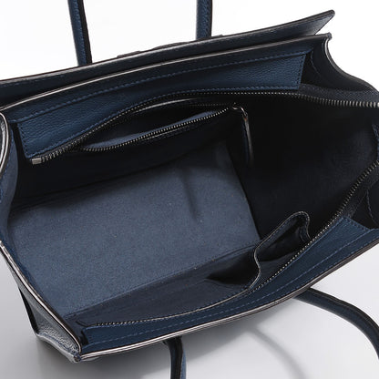 Celine Drummed Calfskin Micro Luggage Orage 5 of 8