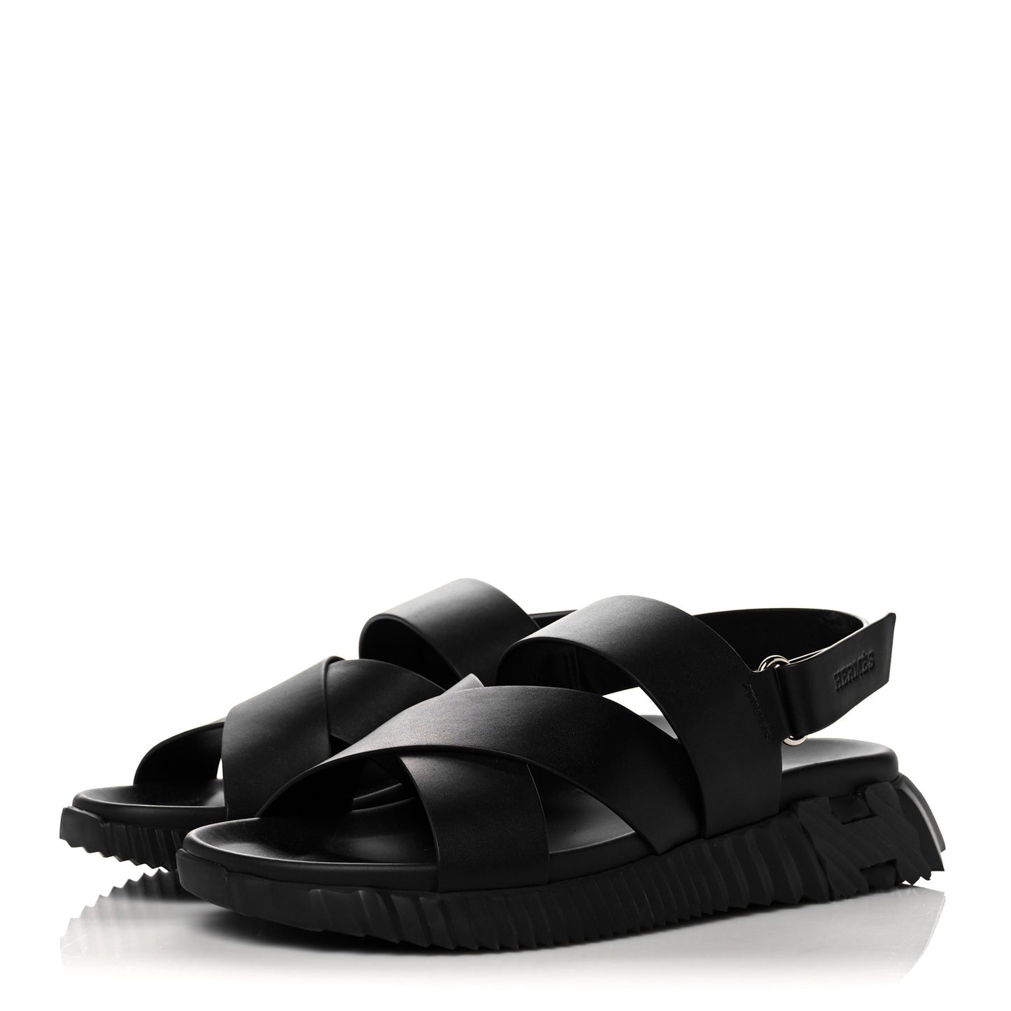 Calfskin Goatskin Mens Electric Sandals 42.5 Black