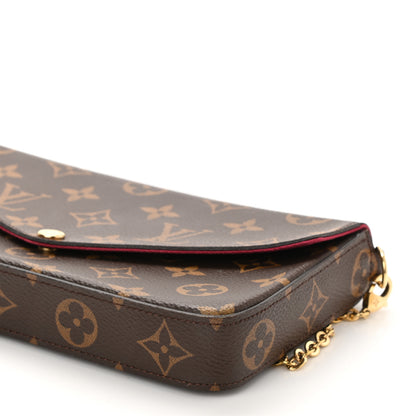 Louis Vuitton Monogram Pochette Felicie Chain Wallet Fuchsia 8 of 9