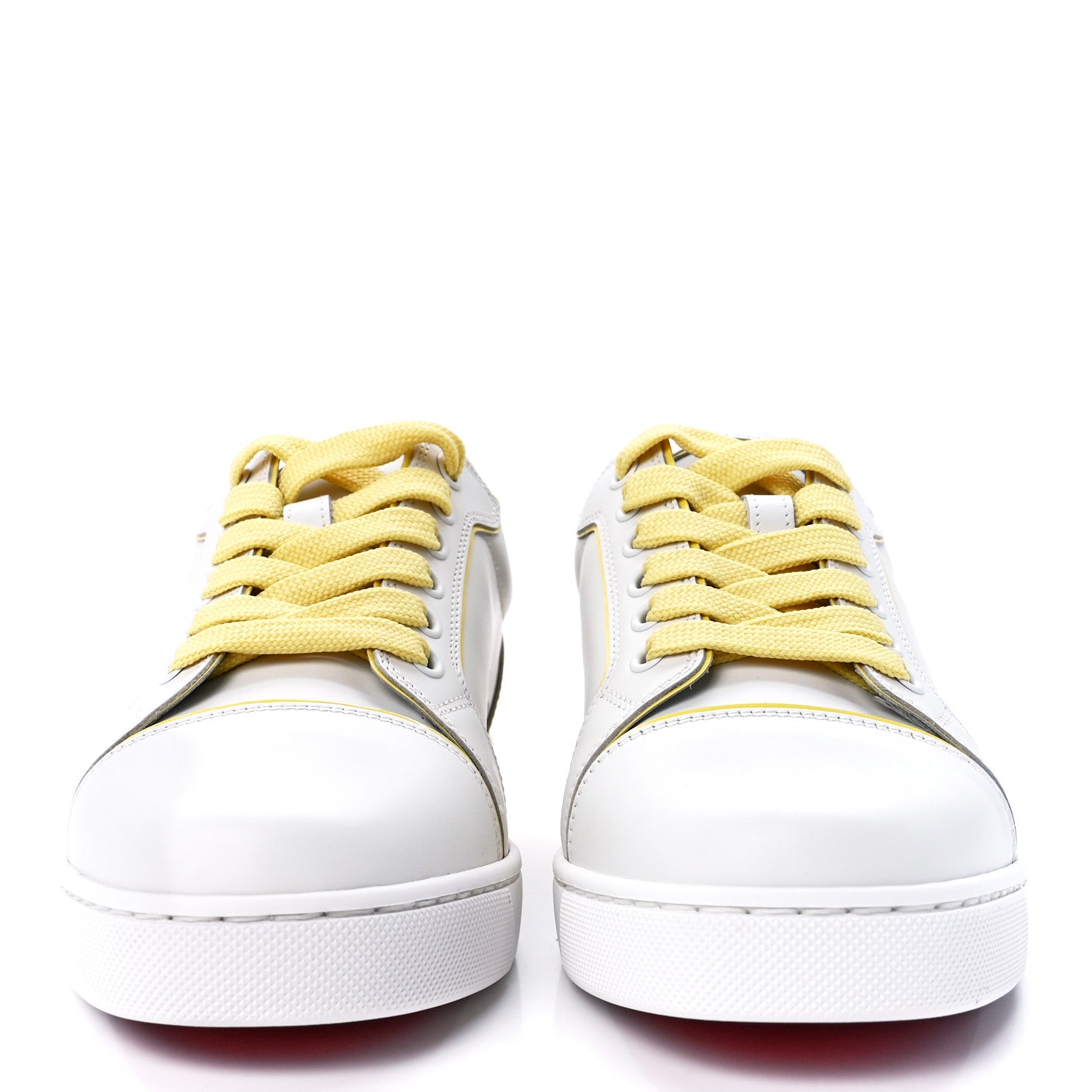 Christian Louboutin Patent Calfskin Womens Fun Vieira Flat Sneakers 37 Bianco 2 of 10