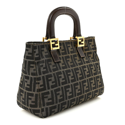 Fendi Zucca Small Holdall Tote Tobacco 3 of 9