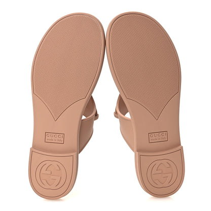 Gucci Rubber Womens Horsebit Thong Sandals 41 Vintage Camel 6 of 9