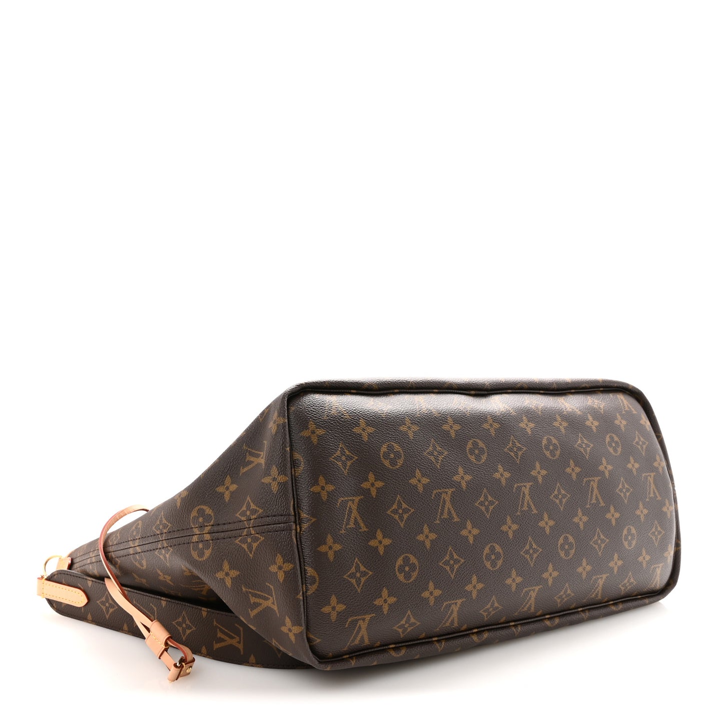 Monogram Stamped Inside Out Neverfull Bandouliere GM Beige