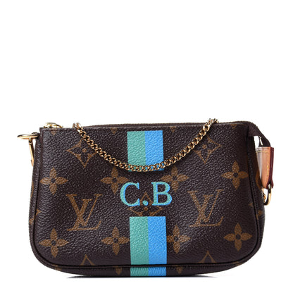 Louis Vuitton Monogram My LV Heritage Mini Pochette Accessories Vert Clair Blue Clair 1 of 8
