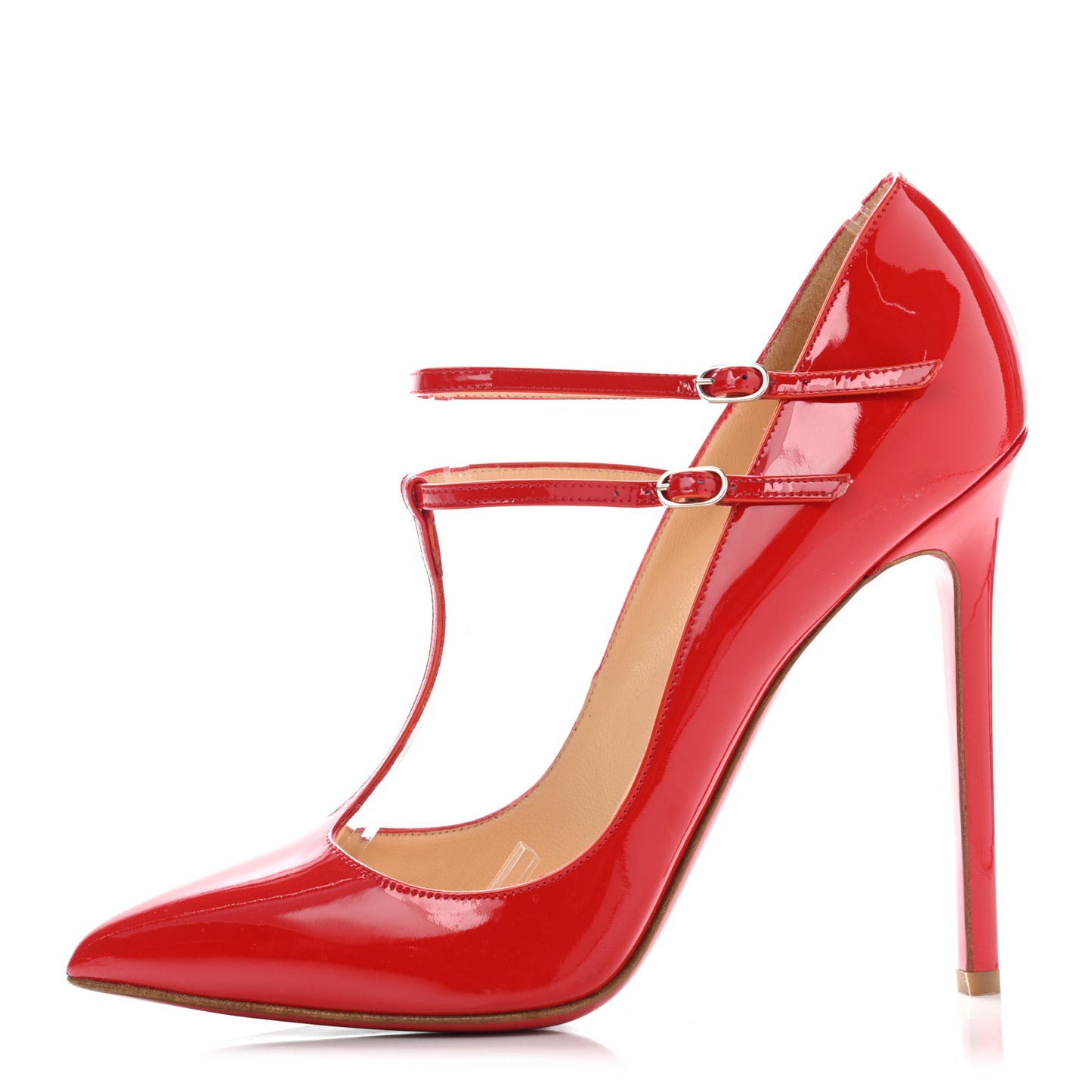 Patent V Neck 120 Pumps 38 Rouge Lipstick