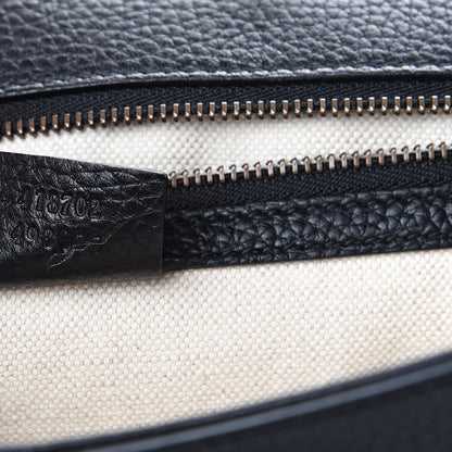 Gucci Calfskin Medium GG Marmont Top Handle Bag Black 6 of 9
