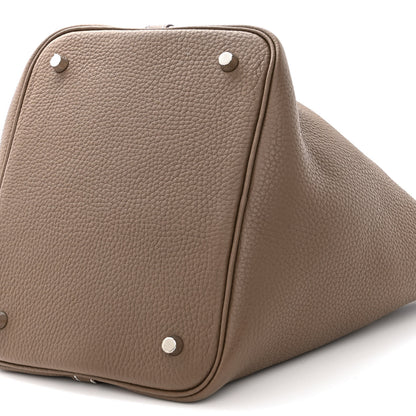 Hermes Taurillon Clemence Picotin Lock 22 MM Etoupe 10 of 10