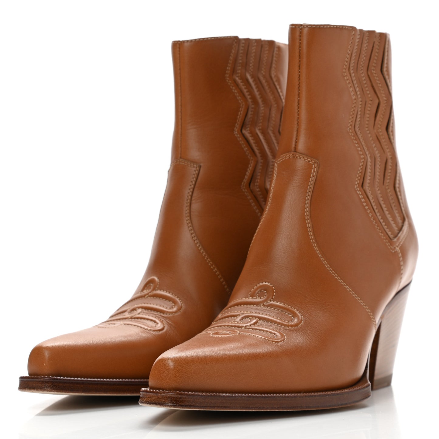 Calfskin Womens Vegas Ankle Boot 38 Naturel