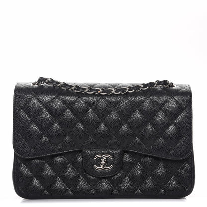 Chanel Caviar Quilted Jumbo Double Flap Black 1 of 9