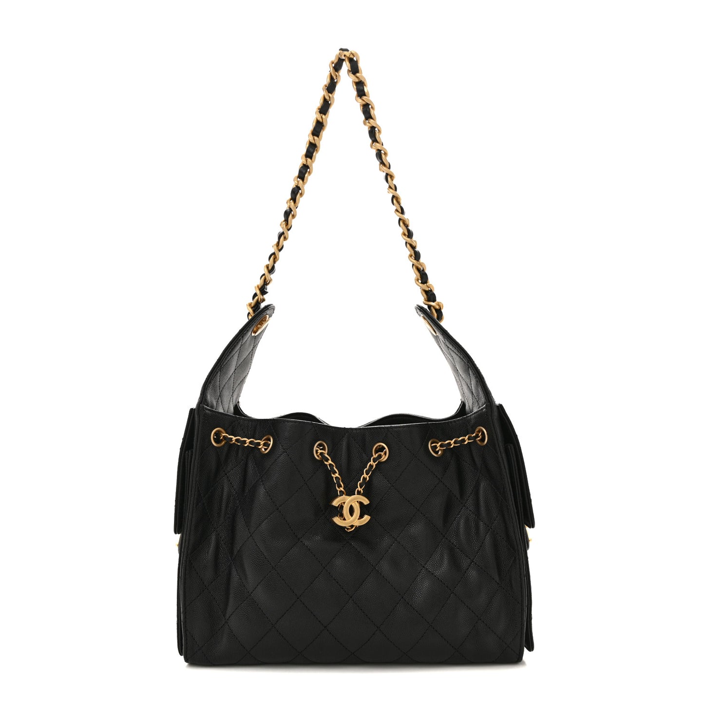 Caviar Quilted Small Chanel 25 Handbag Black