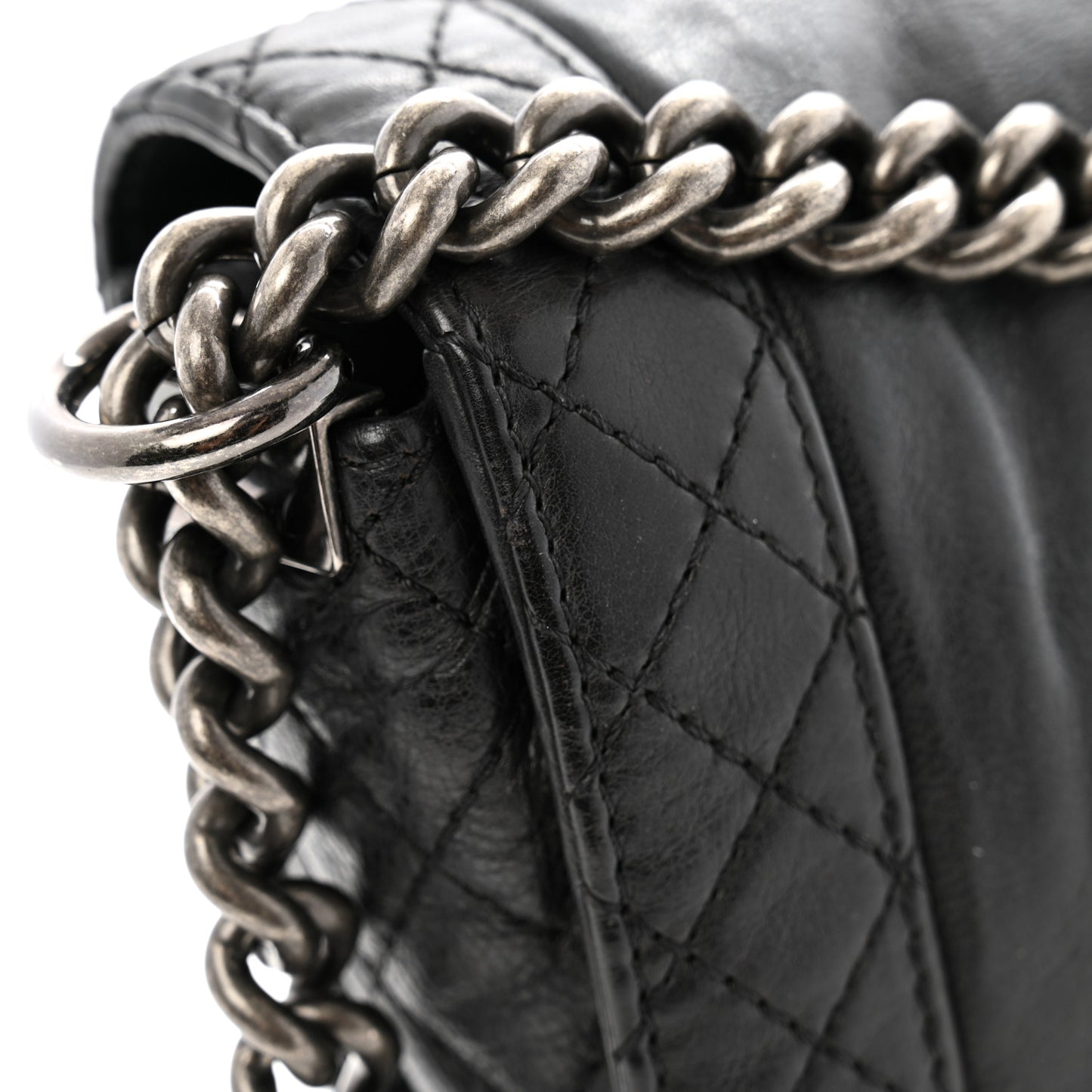 Calfskin Medium Boy Reverso Flap Black