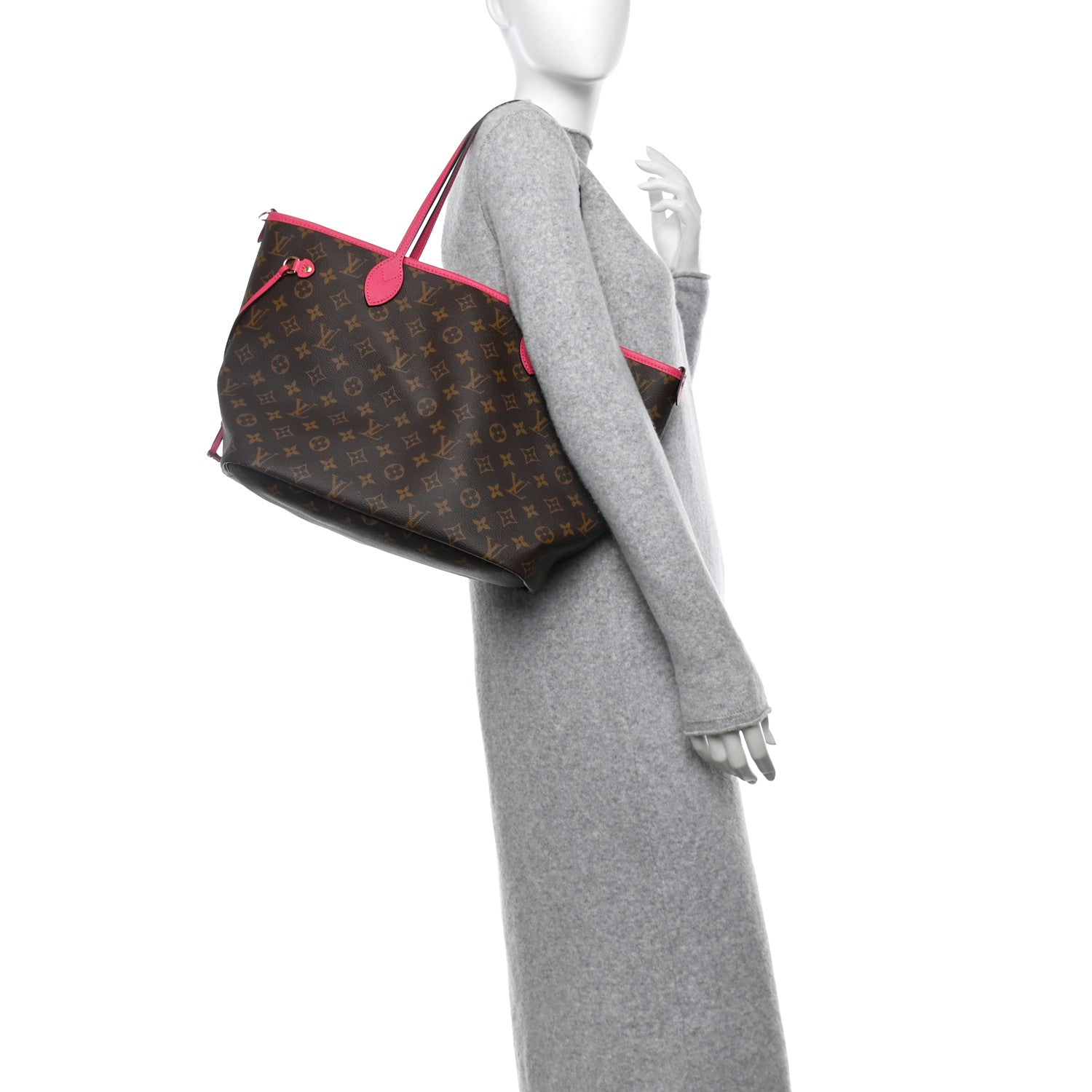 Louis Vuitton Monogram Inside Out Neverfull Bandouliere MM Rose Pondichery 2 of 9