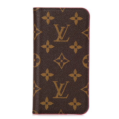 Louis Vuitton Monogram iPhone X Folio Case Rose Pop 1 of 7