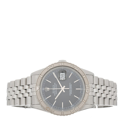 Rolex Stainless Steel 36mm Oyster Perpetual "Thunderbird" Datejust Watch Black 16264 2 of 4