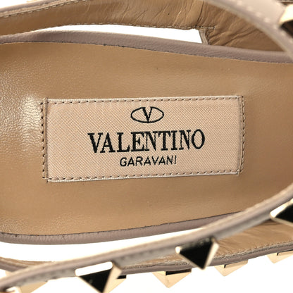 Valentino Garavani Patent Nappa Rockstud Ankle Strap 100mm Pumps 37 Poudre 8 of 9