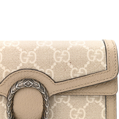 Gucci GG Supreme Monogram Textured Dollar Calfskin Super Mini Dionysus Shoulder Bag Beige Mystic White Oatmeal 14 of 14