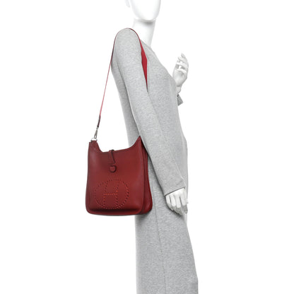 Hermes Buffle Skipper Evelyne PM Rouge Garance 2 of 10