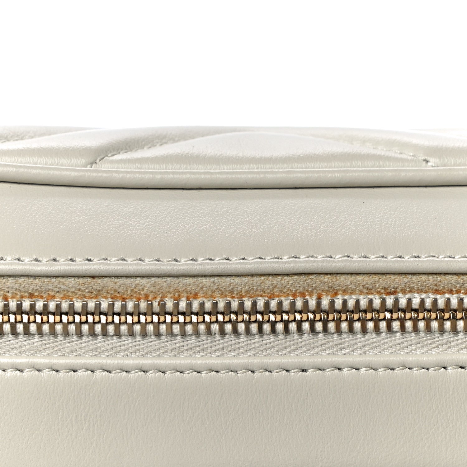 Saint Laurent Calfskin Matelasse Monogram Lou Camera Bag Crema Soft 13 of 14