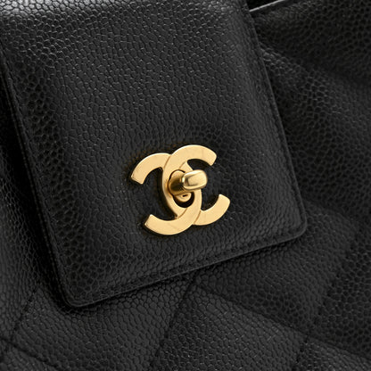 Chanel Caviar Diamond Flap Shoulder Bag Black 15 of 16