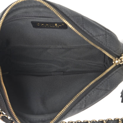 Chanel Iridescent Caviar Quilted Small Coco Tassel Camera Case Black 5 of 10