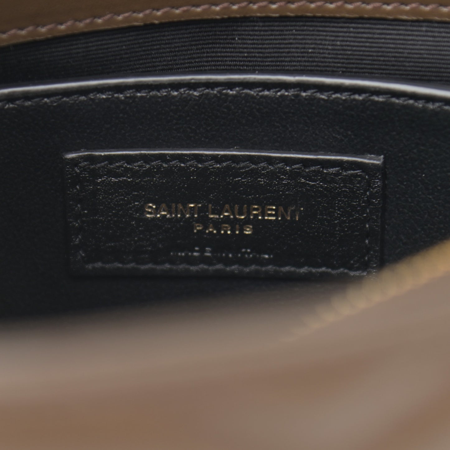 Calfskin Y Quilted Monogram Small Loulou Chain Satchel Taupe
