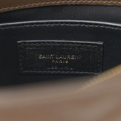 Saint Laurent Calfskin Y Quilted Monogram Small Loulou Chain Satchel Taupe 6 of 15