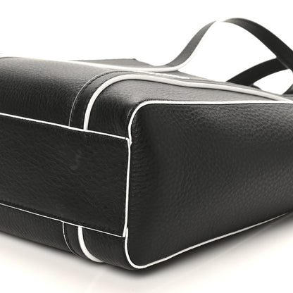 Balenciaga Smooth Calfskin Logo Double Sided XXS Everyday Tote Black White 9 of 9