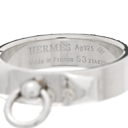 Hermes Sterling Silver PM Collier De Chien Ring 53 6.5 4 of 6