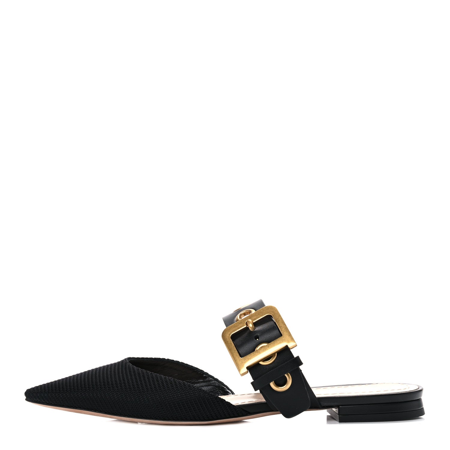 Christian Dior Technical Fabric D-Dior Ballerina Flat Mule 38 Black 1 of 9