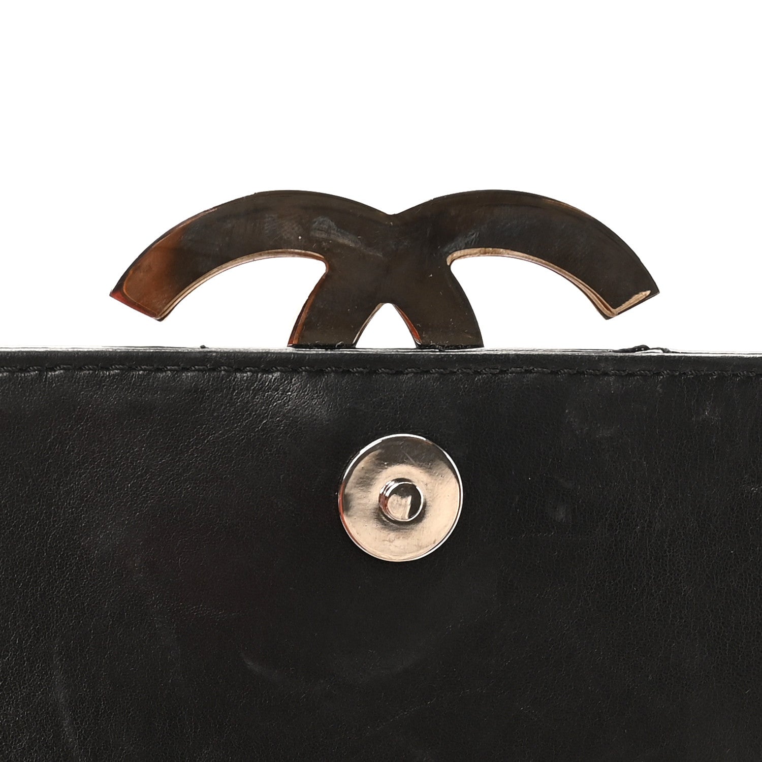 Chanel Patent Quilted Diagonal CC East West Chocolate Bar Flap Black 12 of 12